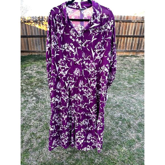 Maison Tara Dresses & Skirts - Maison Tara Floral Purple Maxi Dress 22W